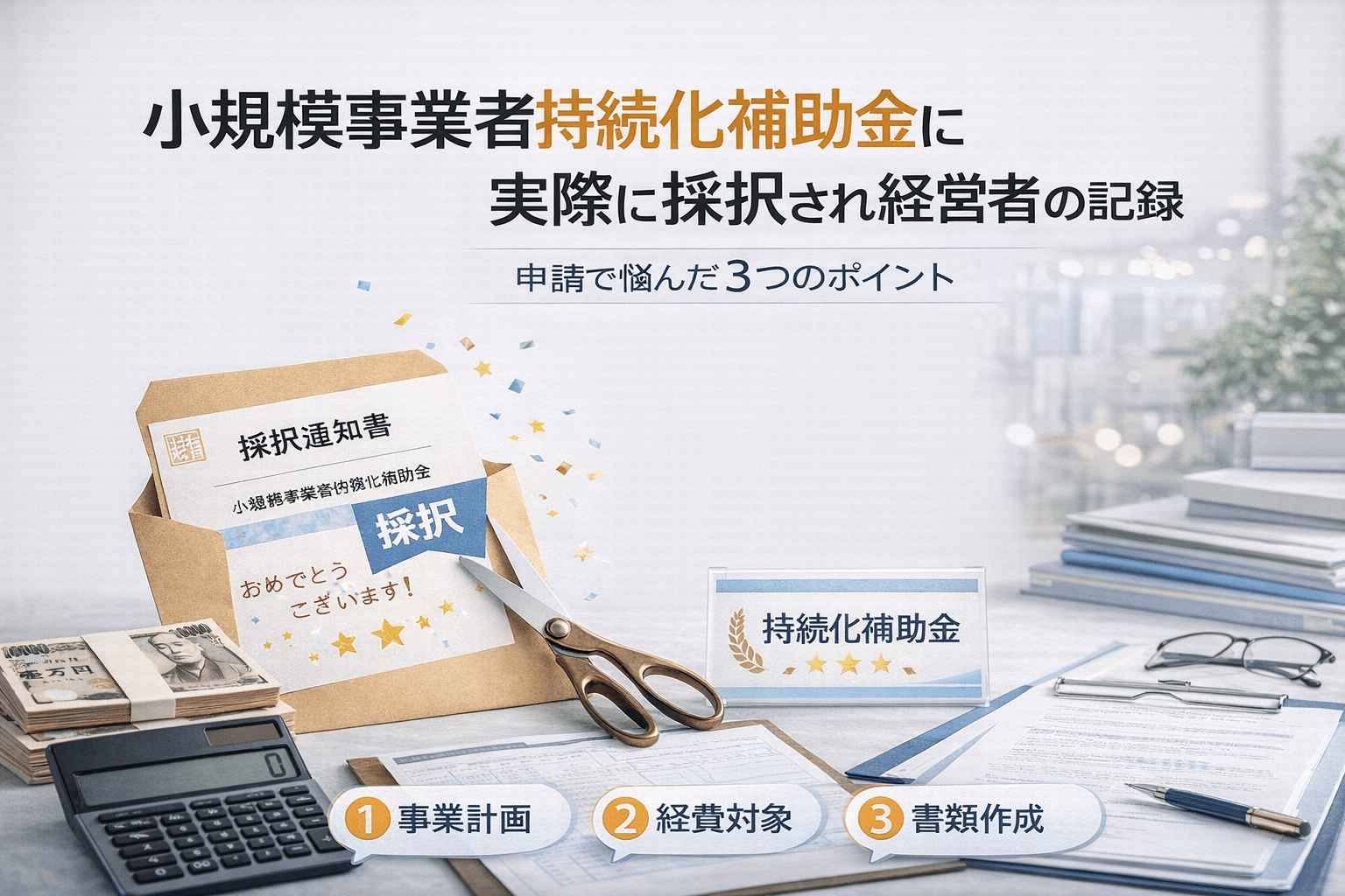 小規模事業者持続化補助金に実際採択された経営者の記録